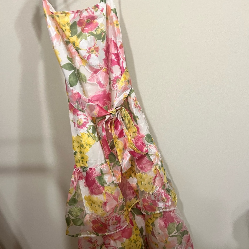 Floral Dress - Pink, Yellow, Green